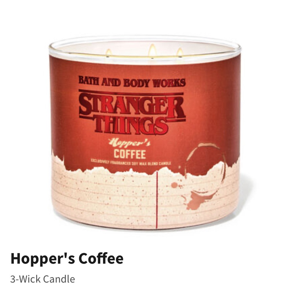 Stranger Things Coffee 3 wick large Candle